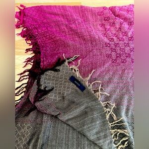 Gucci Ombré crinkled wool/silk Shawl